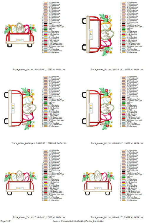 Easter Vintage Red Truck