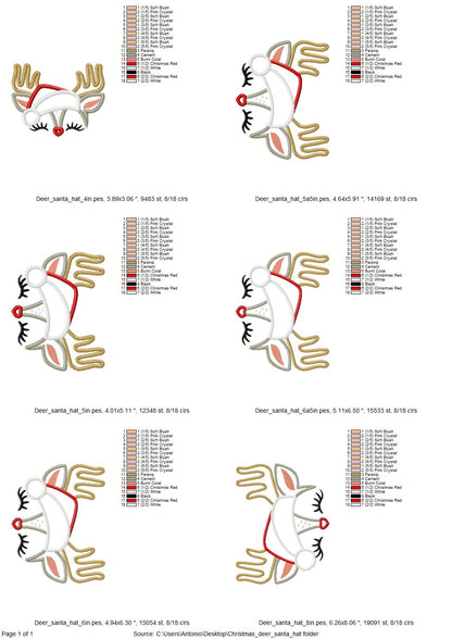 Christmas Deer with Santa Hat