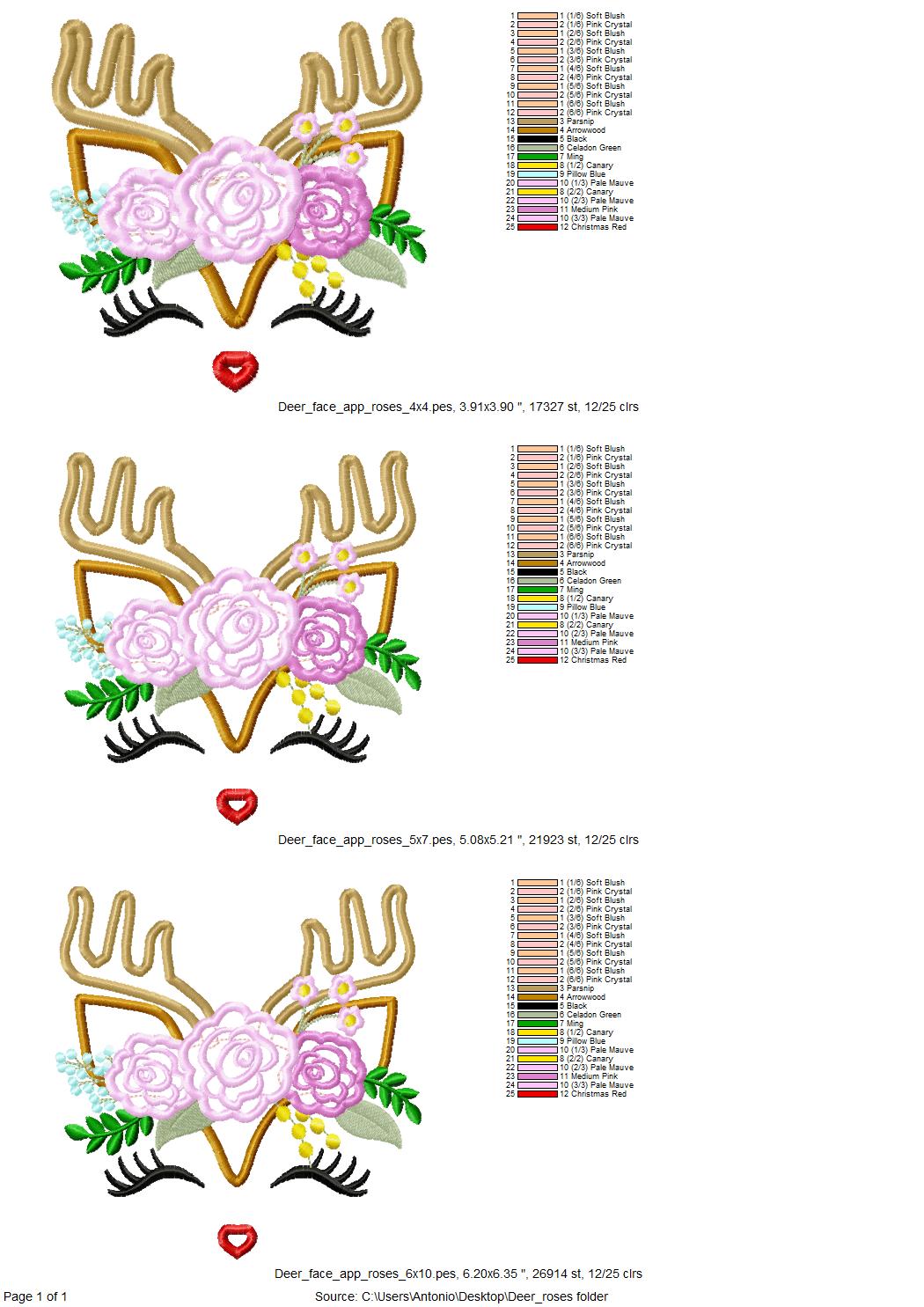Pretty Eyes Floral Deer