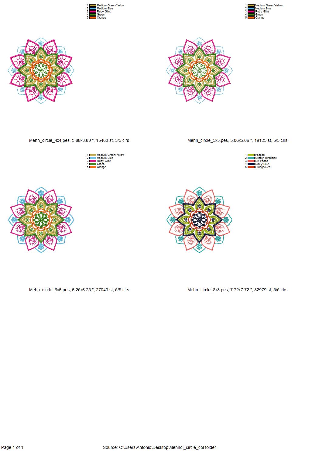 Mehndi Flower Ornament