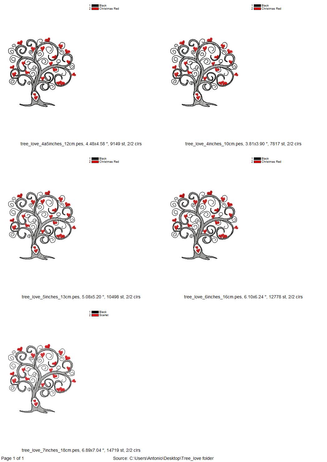 Love Tree with Heart Leaves