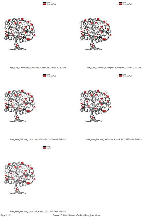 Love Tree with Heart Leaves