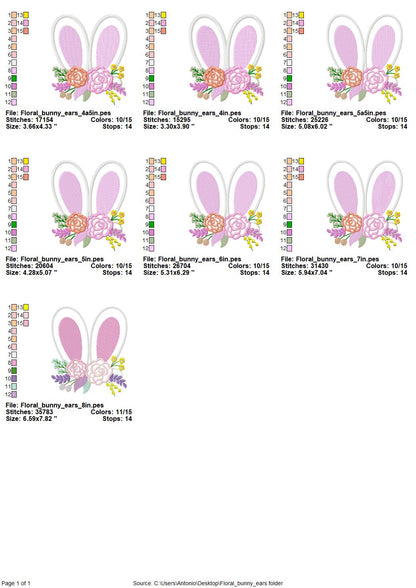 Floral Easter Bunny Ears