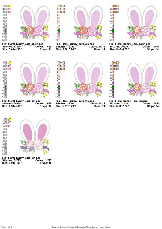 Floral Easter Bunny Ears