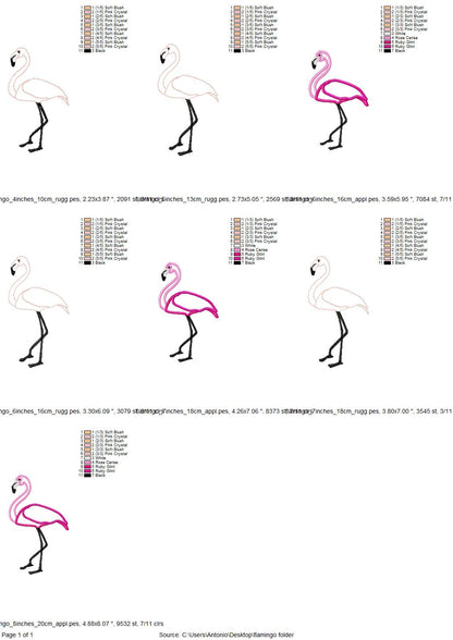Flamingo Applique 2 types