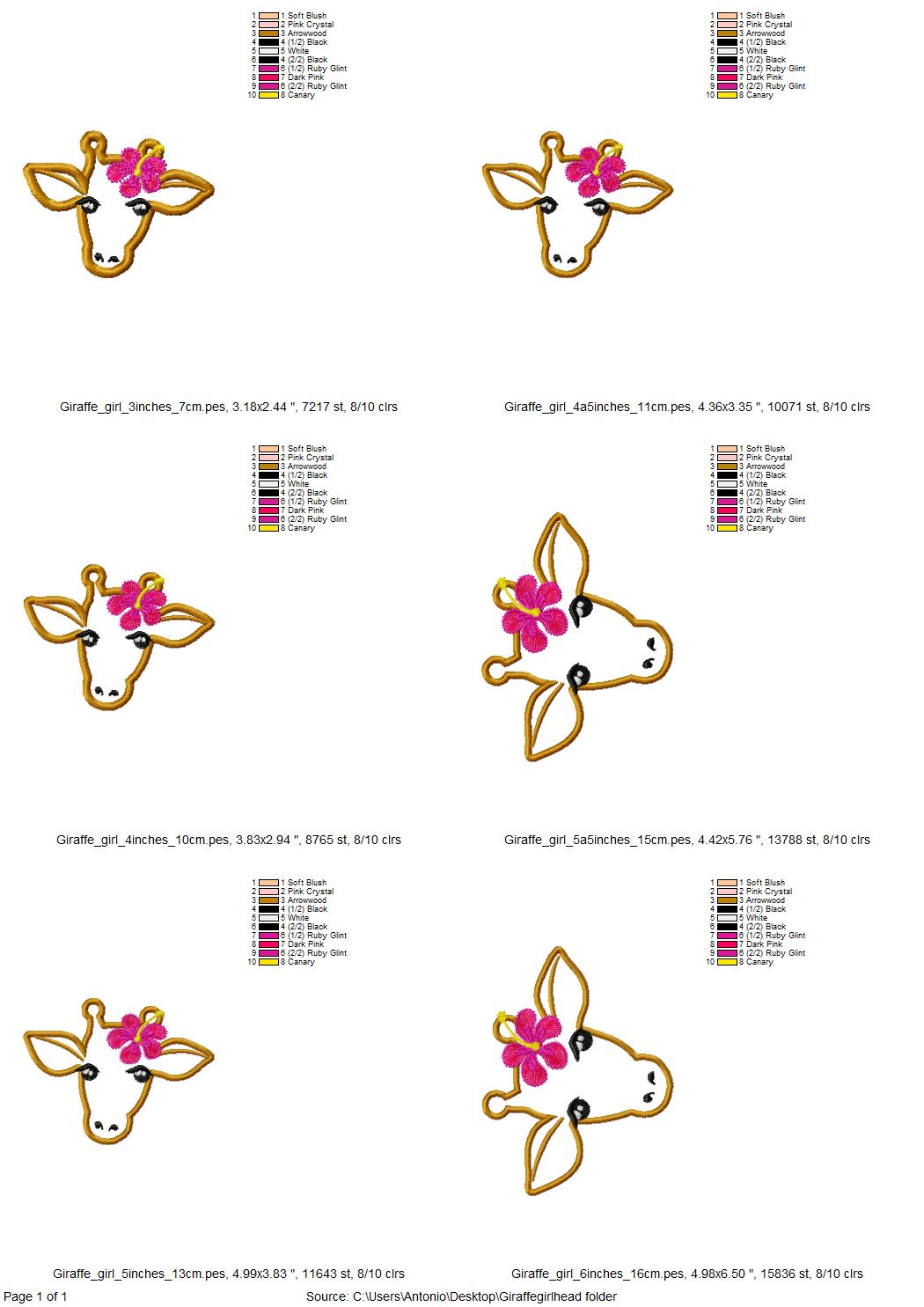 Giraffe Girl with Flower