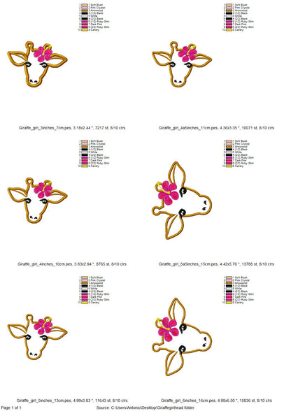 Giraffe Girl with Flower