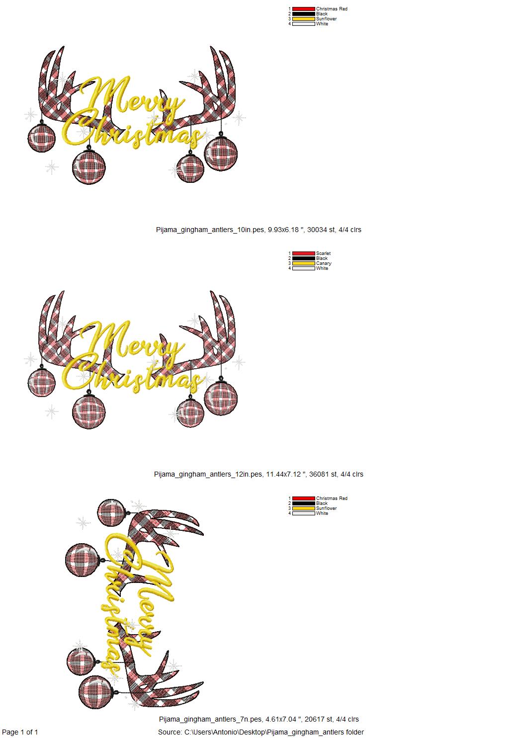 Pajama Party Antlers with Christmas Lights