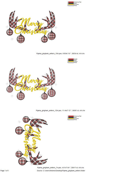 Pajama Party Antlers with Christmas Lights