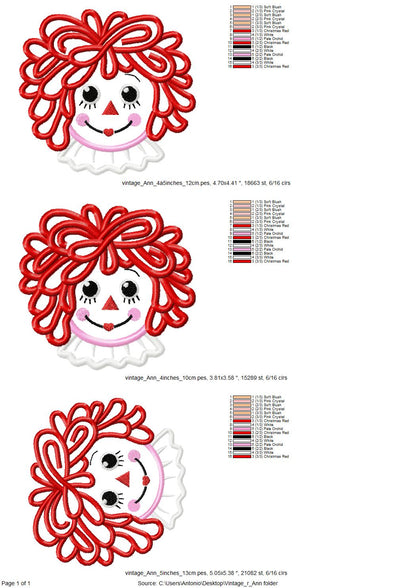 Raggedy Ann Applique