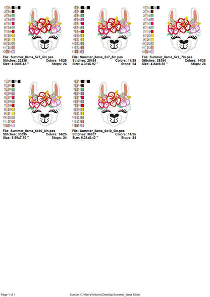 Floral Crown Llama Alpaca