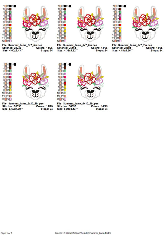 Floral Crown Llama Alpaca