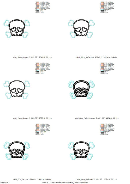 Skull Heart Shaped Eyes