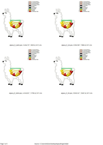 Llama Alpaca Fringed Tassels