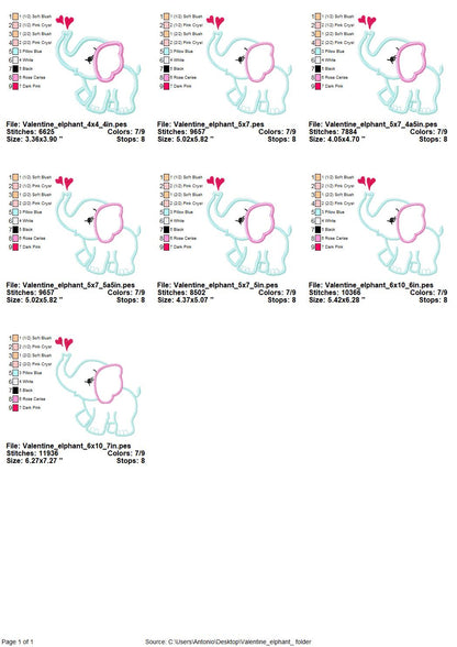 Elephant with Heart Splashes