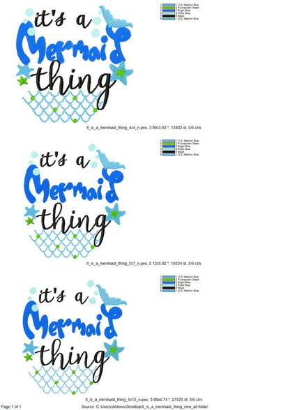 Its a Mermaid Thing Saying