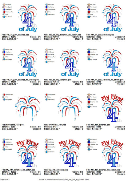My first 4th of July and plain – 4th July embroidery pattern by Artapli