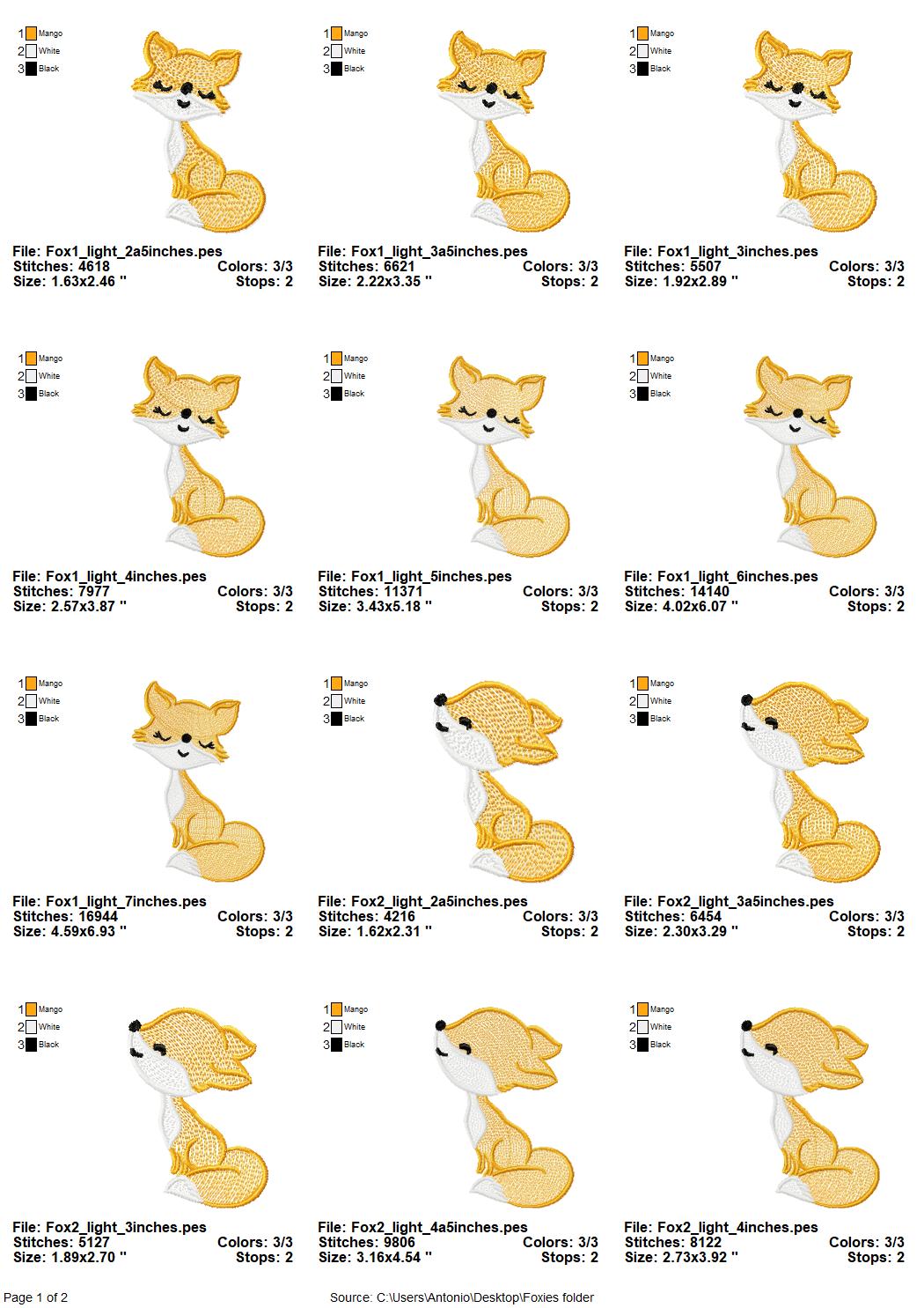 Little Fox Set of 2 types