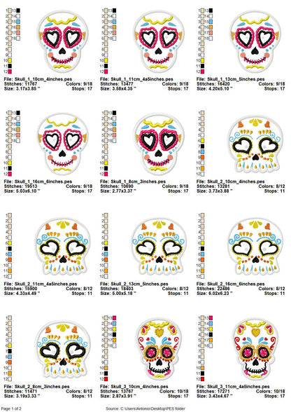 Sugar Skull Set of 3
