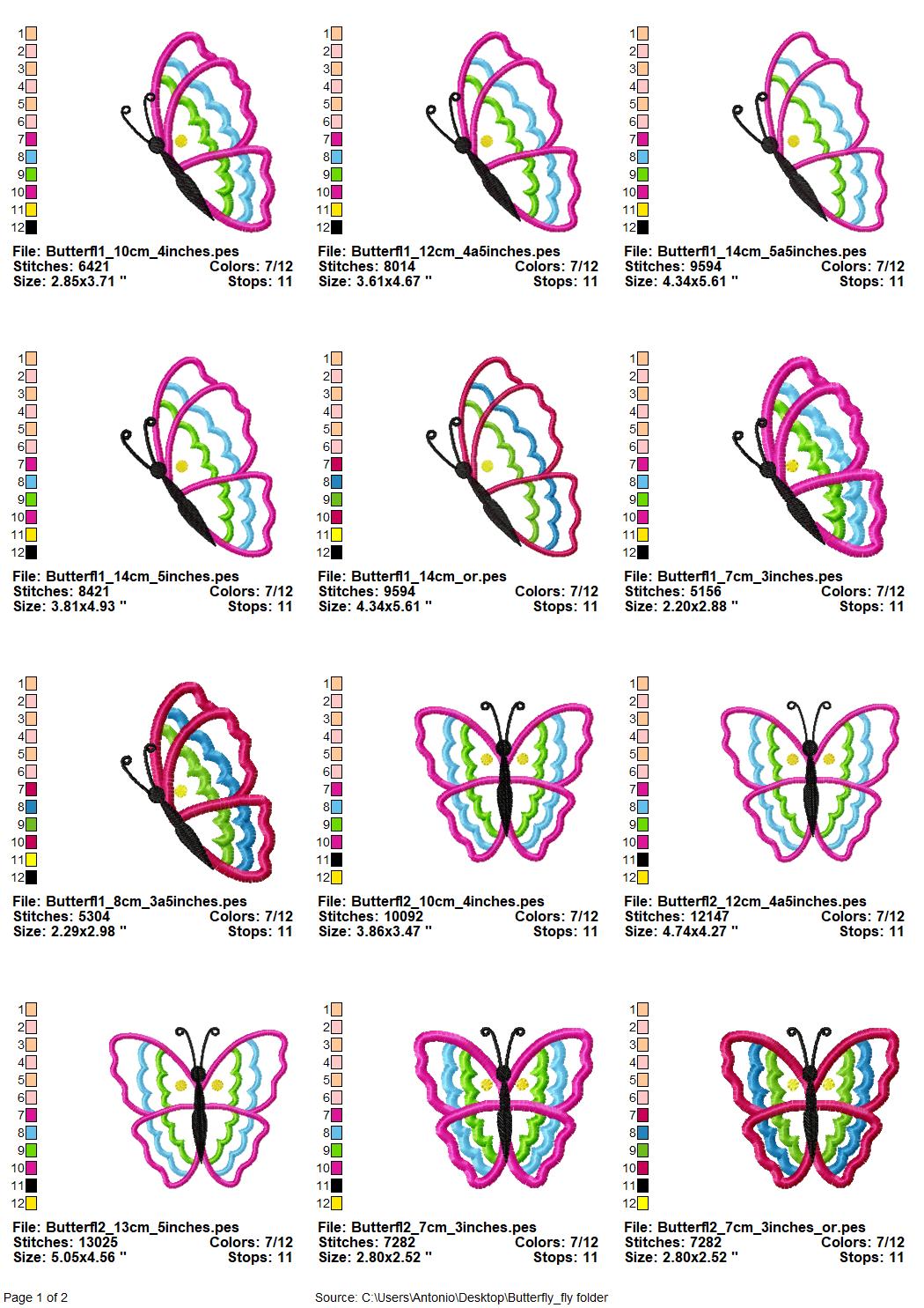 Flying Butterfly Set of 3