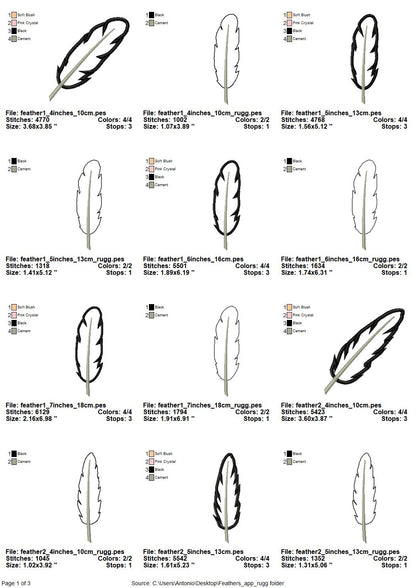 Feather Set of 4