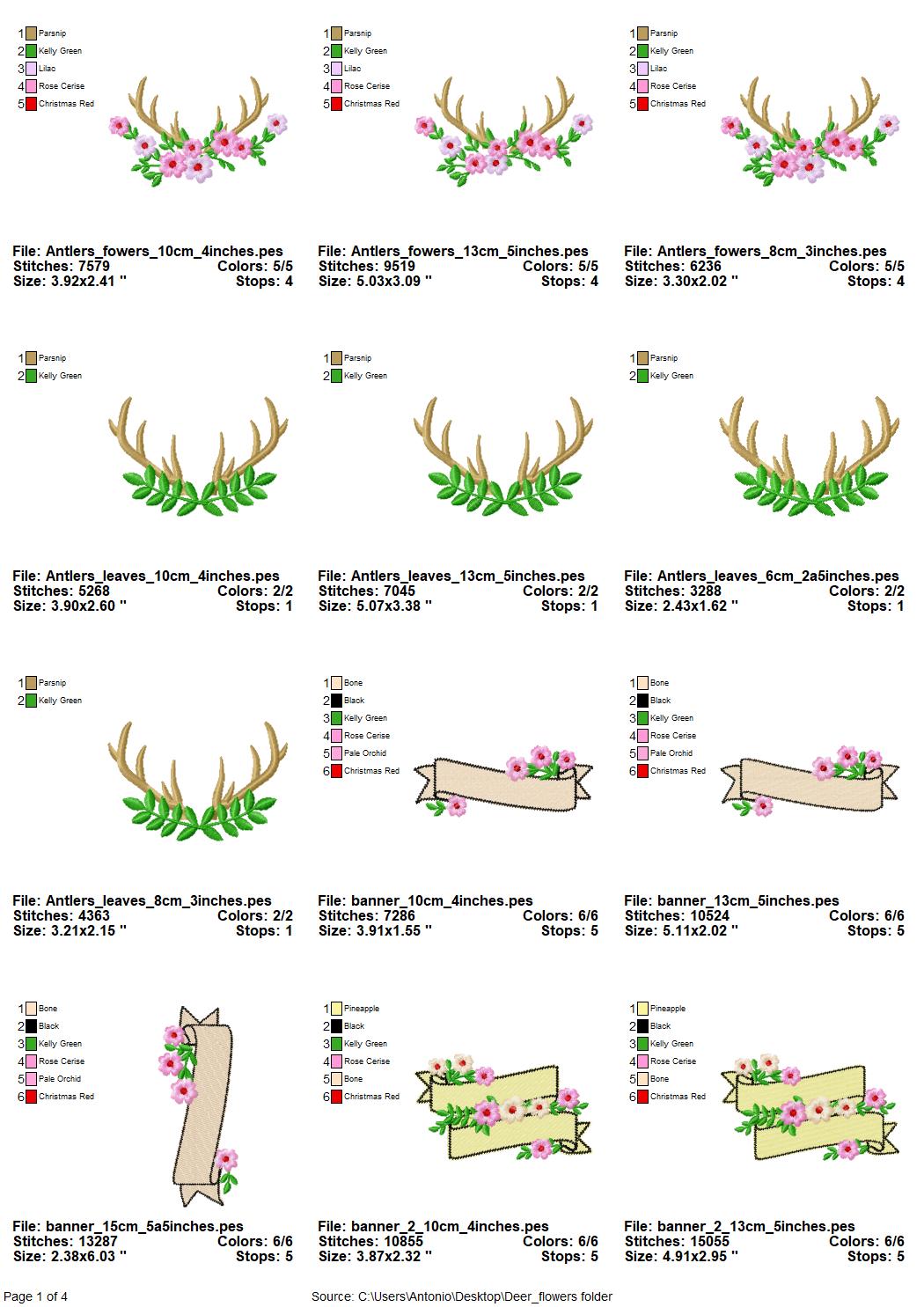 Deer Antlers and Banner Set