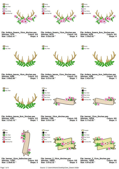 Deer Antlers and Banner Set