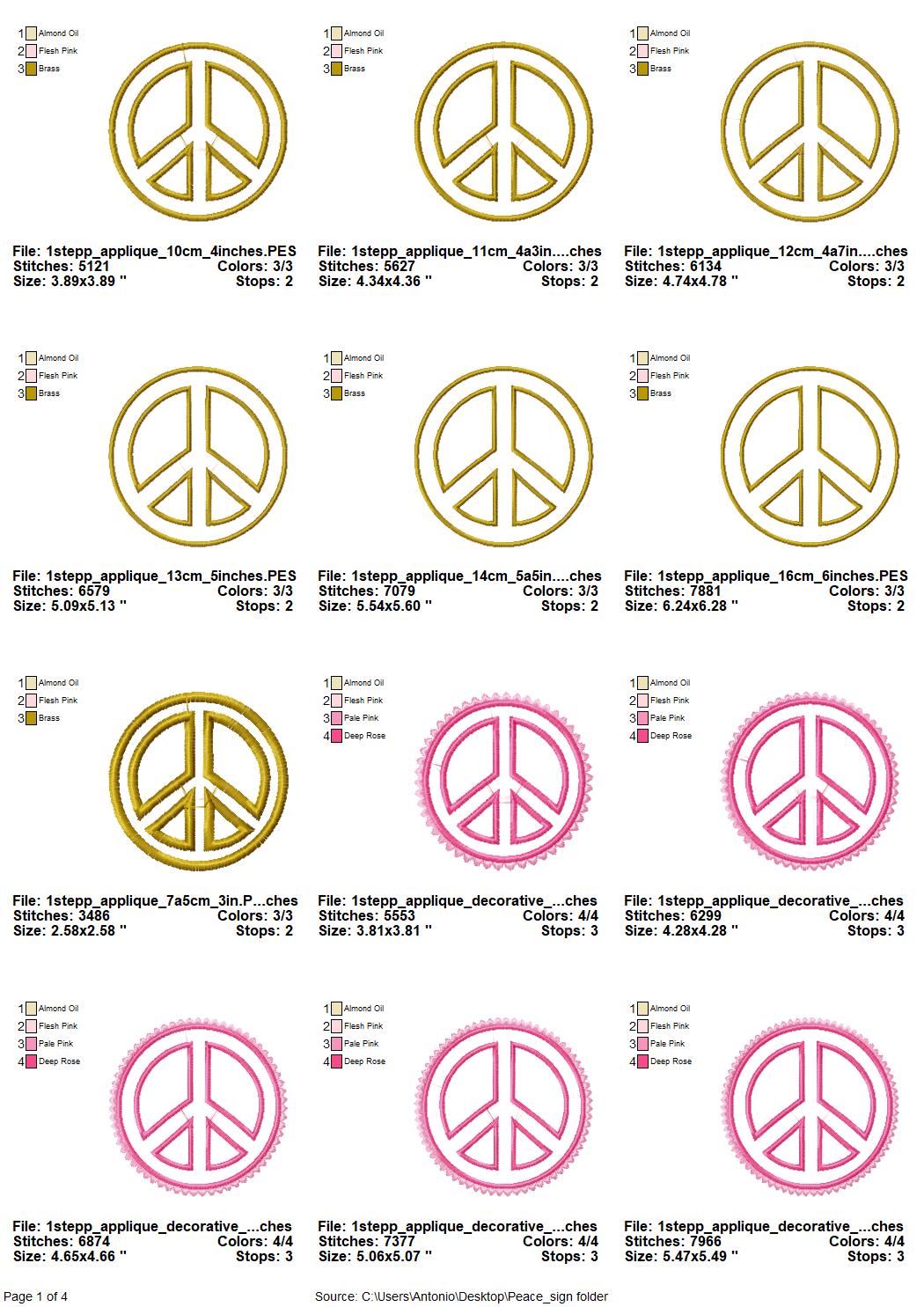 Peace Sign Set