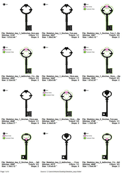 Skeleton Key Set of 5