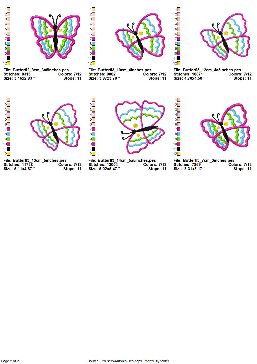 Flying Butterfly Set of 3