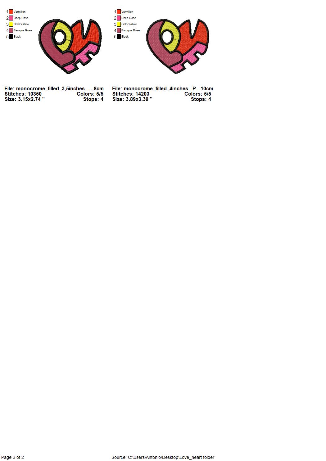 Valentine Heart Saying Love