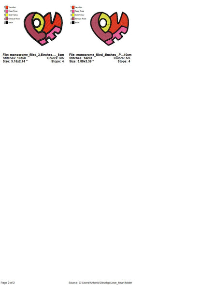 Valentine Heart Saying Love