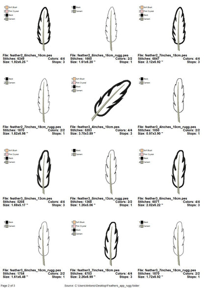Feather Set of 4