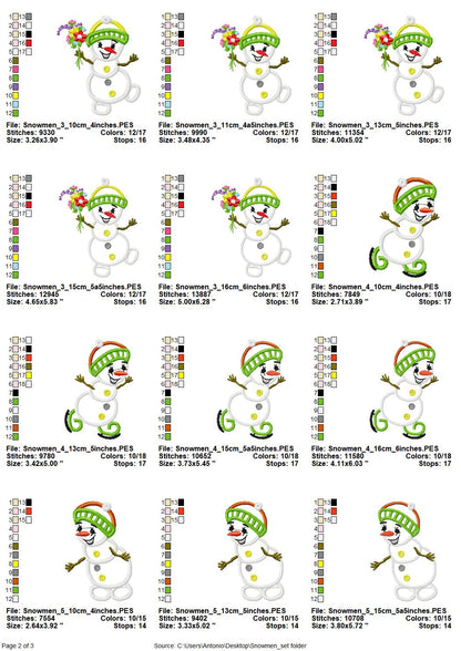 Snowman Set of 5 types