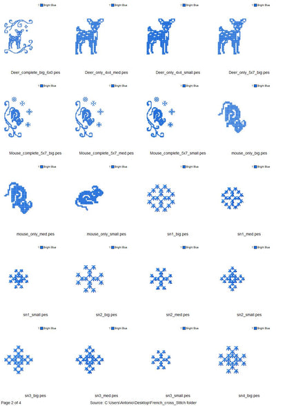 Cross Stitch Mouse Deer Squirrel Bunny Set