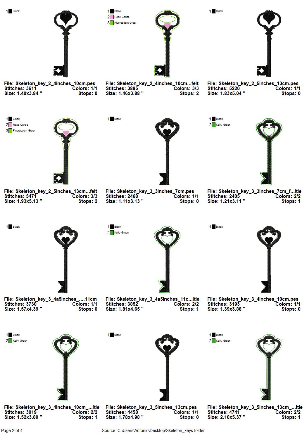 Skeleton Key Set of 5