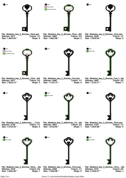 Skeleton Key Set of 5