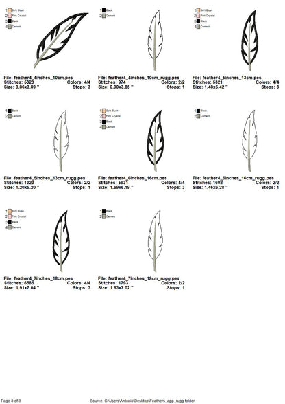 Feather Set of 4