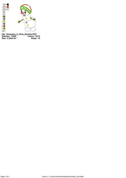 Snowman Set of 5 types