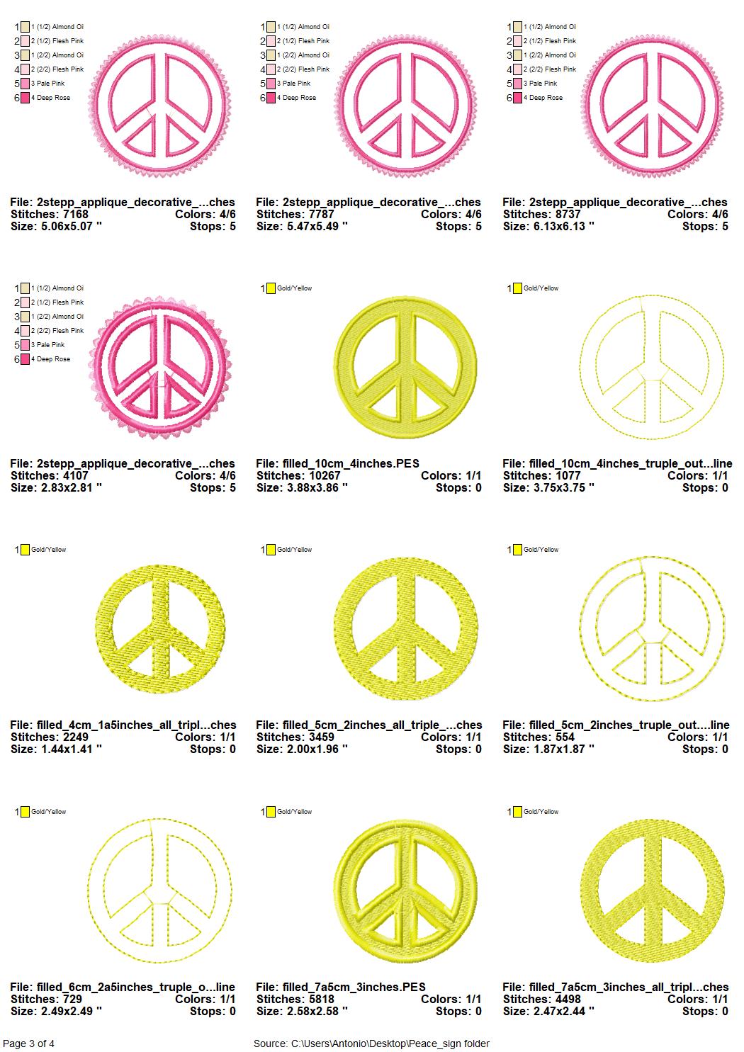 Peace Sign Set