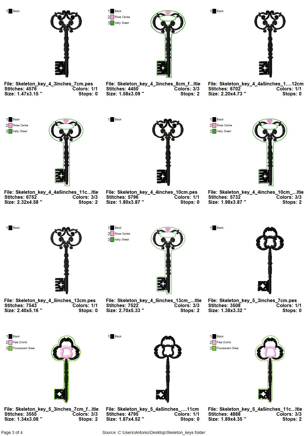 Skeleton Key Set of 5