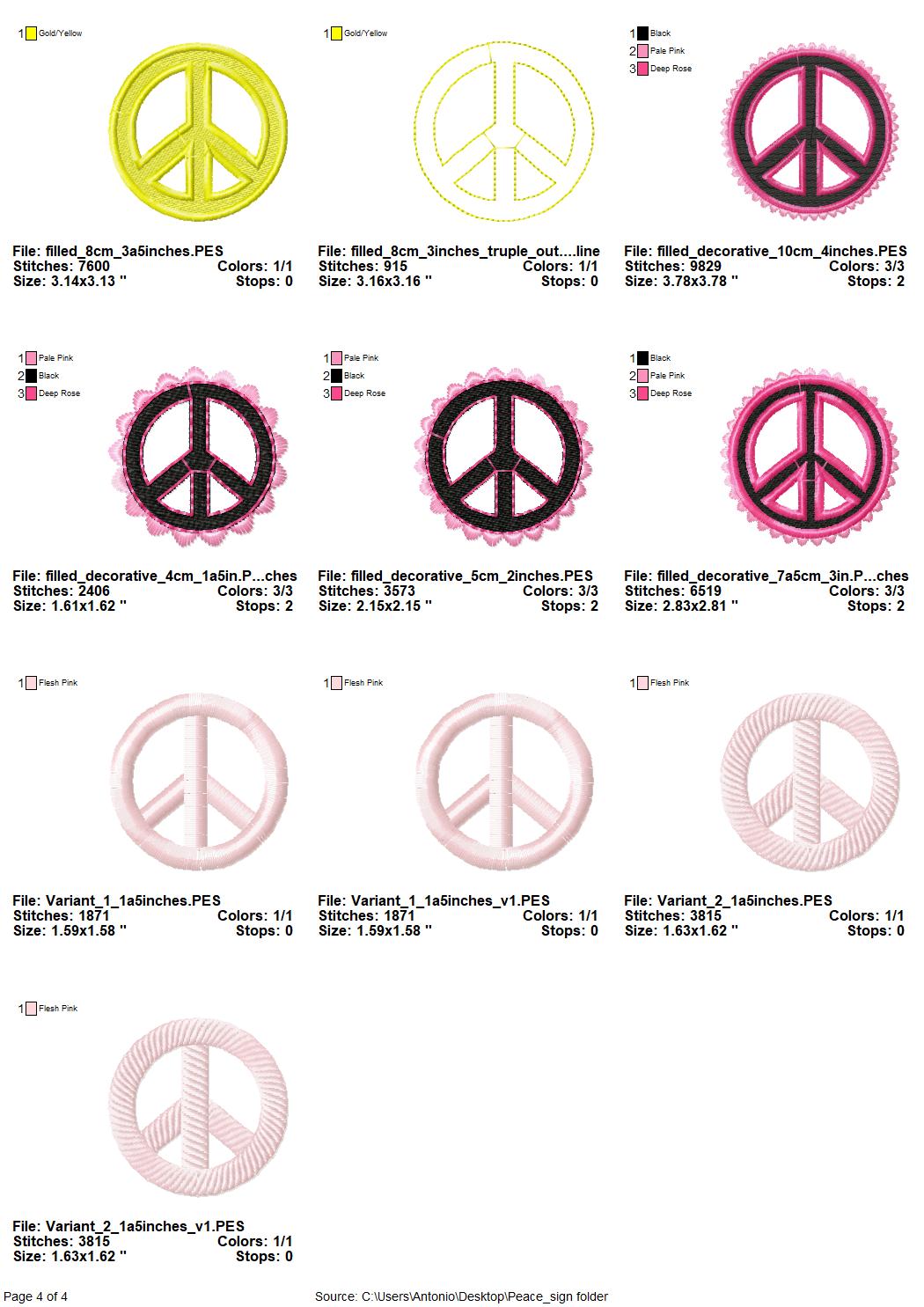 Peace Sign Set