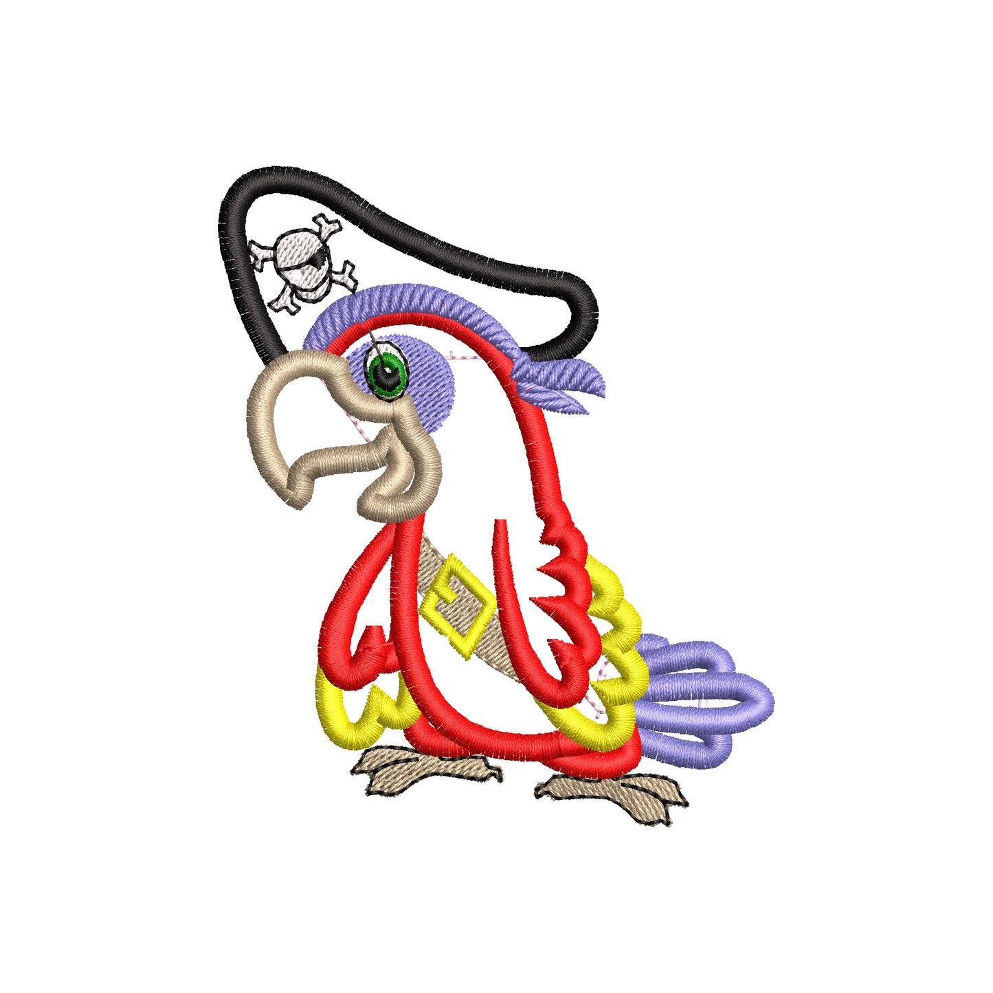 Pirate Parrot Applique