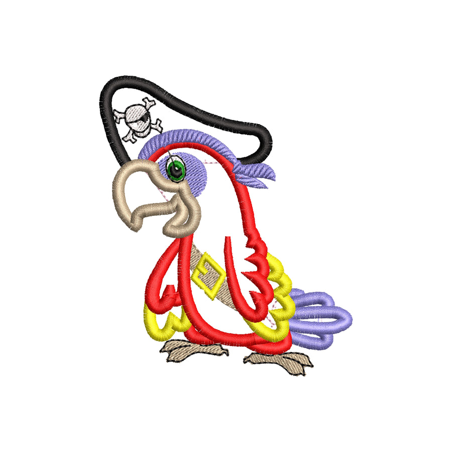 Pirate Parrot Applique