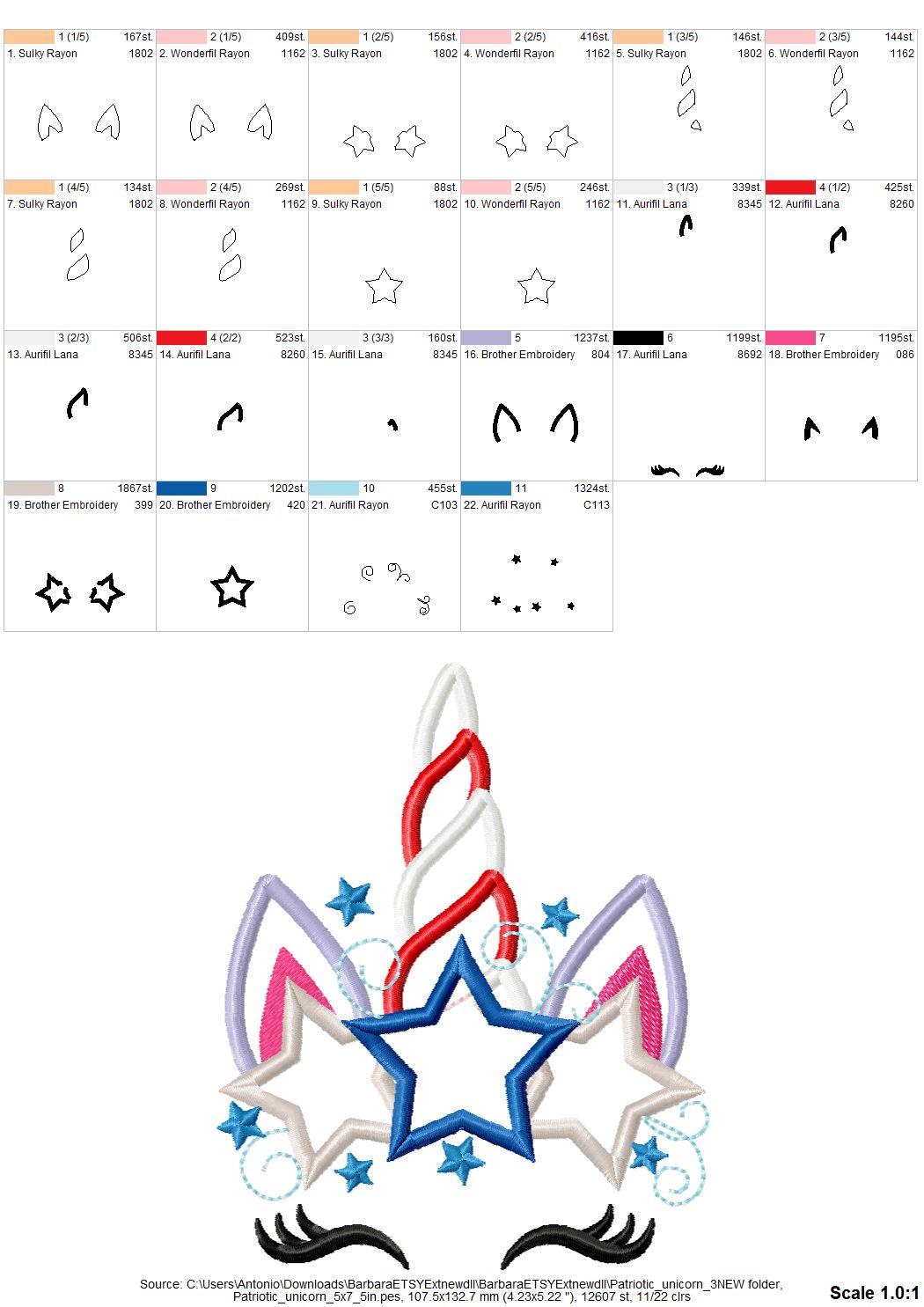 Pretty eyes Patriotic Unicorn