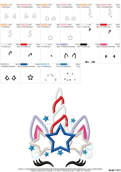 Pretty eyes Patriotic Unicorn