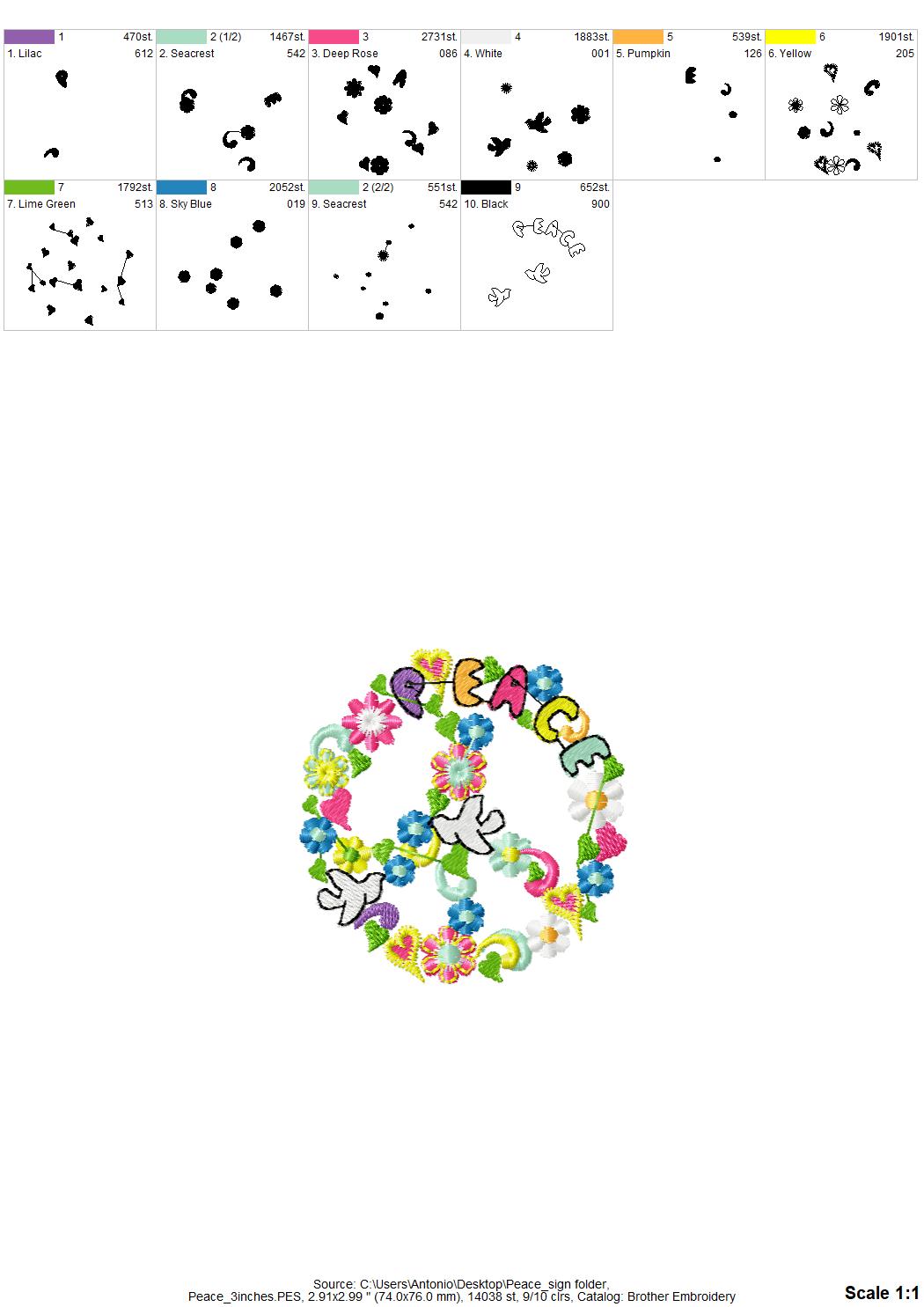 Floral Peace Sign