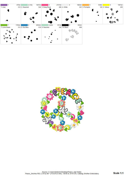 Floral Peace Sign
