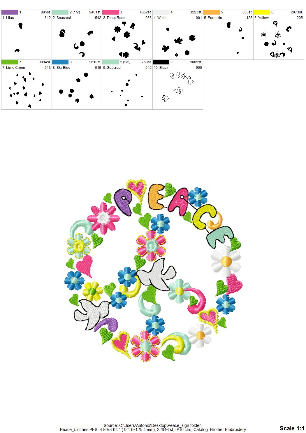 Floral Peace Sign