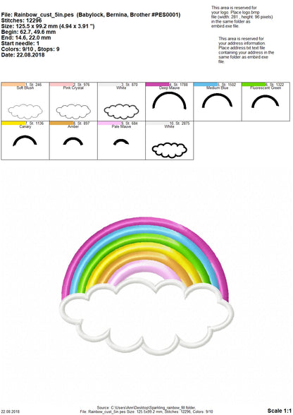 Rainbow with Cloud for Custom Name